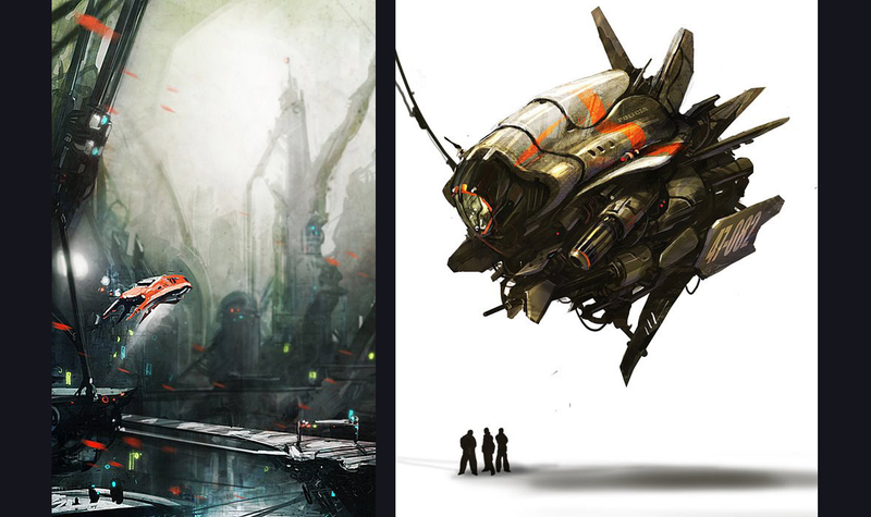 Illustration for article titled Sleek Spaceship Concept Art That Reminds You Of Your Favorite Space Opera Sagas